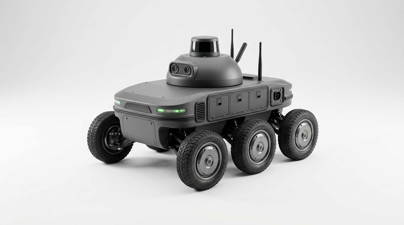 AI-generated profile render of the autonomous delivery rover